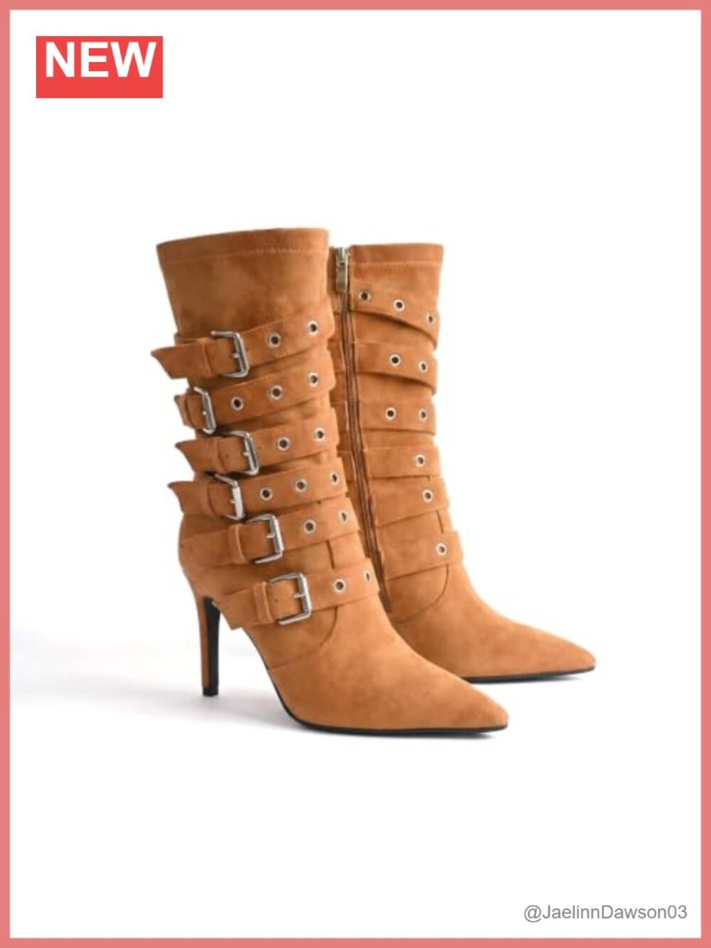 Women's Pointed Toe Heeled Ankle Boots with Side Zippers, Stiletto Heels, PU